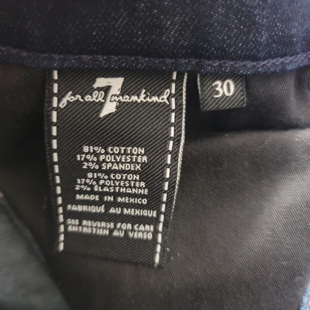 7 Seven For All Mankind Adrien Jeans Size 30 Men's Dark Wash - Picture 13 of 14